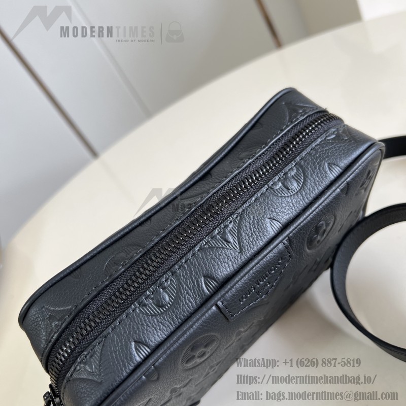 Louis Vuitton Trocadéro Mini Monogram Shadow Leather Bag M26737 Black