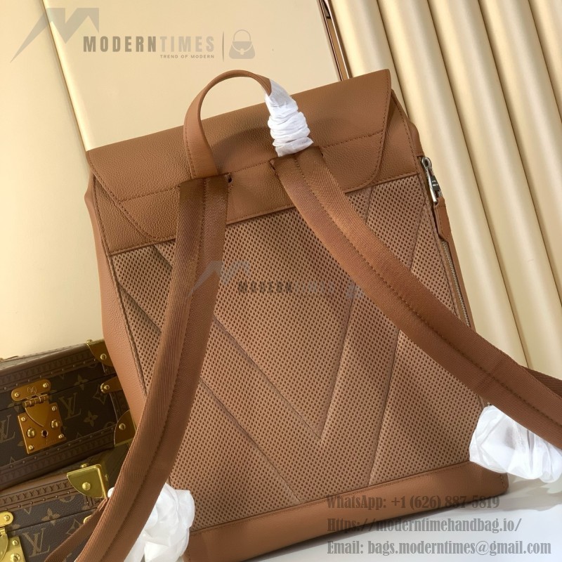 Louis Vuitton Fastline Backpack M26023 in waxed cowhide leather with embossed LV letters and padded laptop compartment