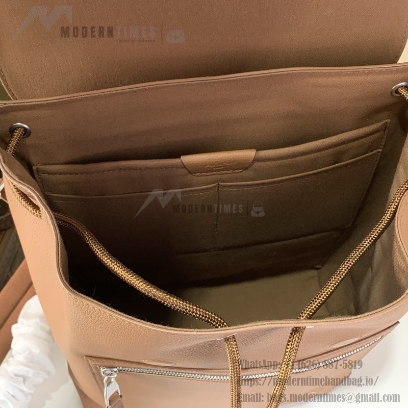 Louis Vuitton Fastline Backpack M26023 in waxed cowhide leather with embossed LV letters and padded laptop compartment
