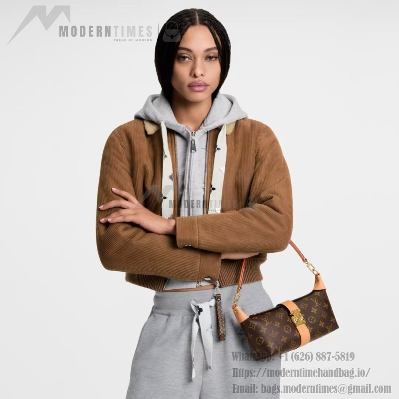 Louis Vuitton Pochette Voyage Souple M26015 in Monogram Canvas with Boro Patchwork