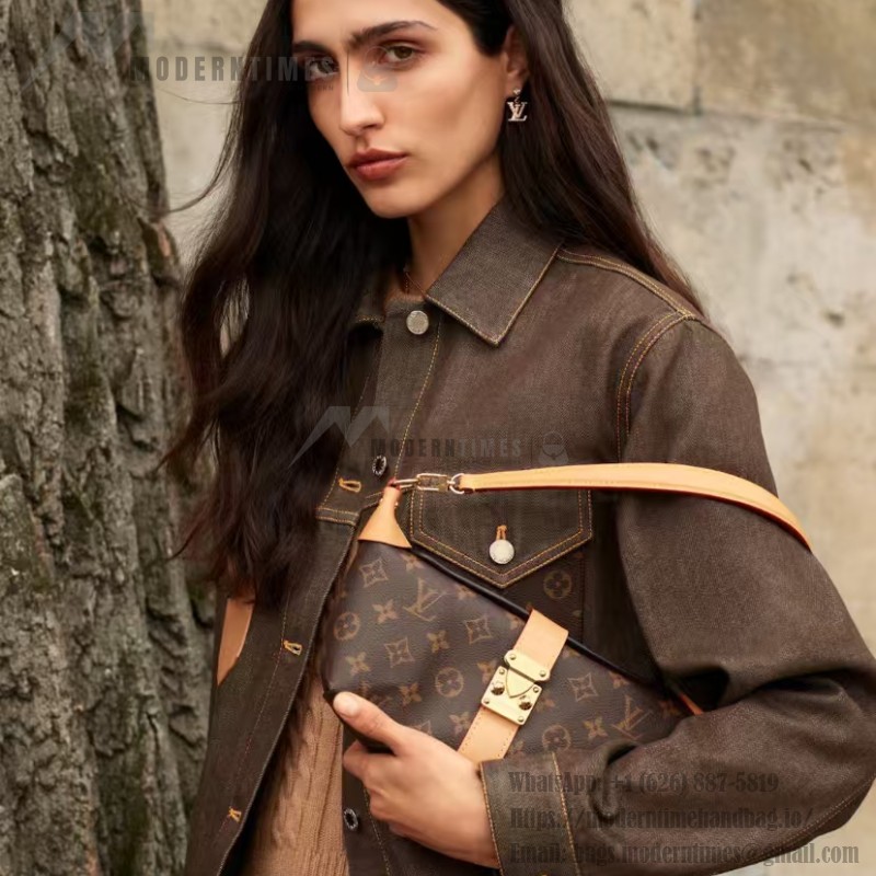 Louis Vuitton Pochette Voyage Souple M26015 in Monogram Canvas with Boro Patchwork