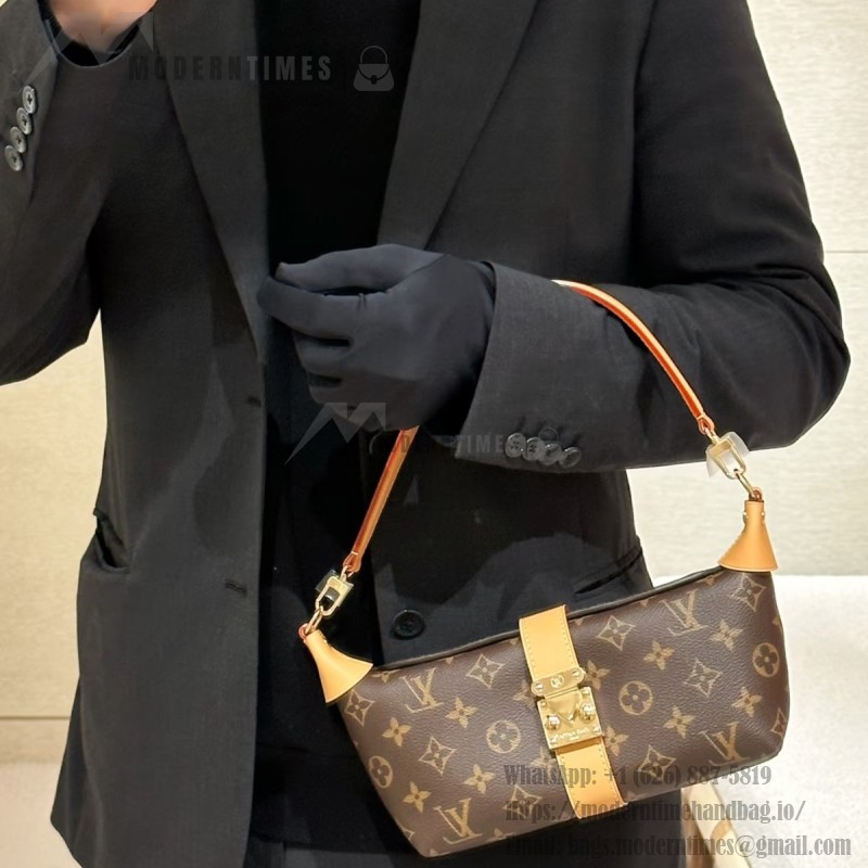 Louis Vuitton Pochette Voyage Souple M26015 in Monogram Canvas with Boro Patchwork