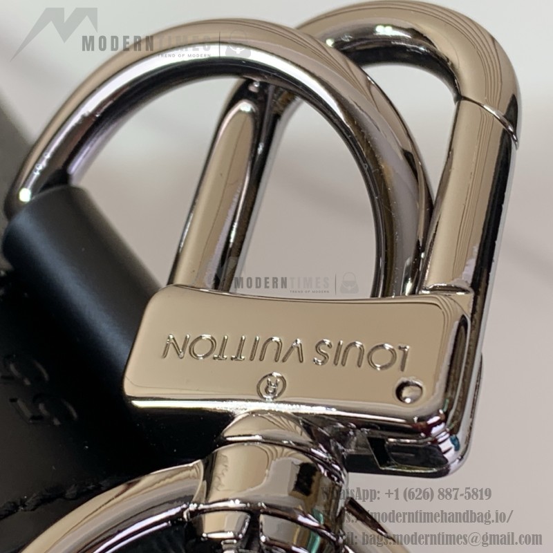 Louis Vuitton Keepall Bandoulière Travel Bag in Monogram Eclipse with Leather Handles and Padlock
