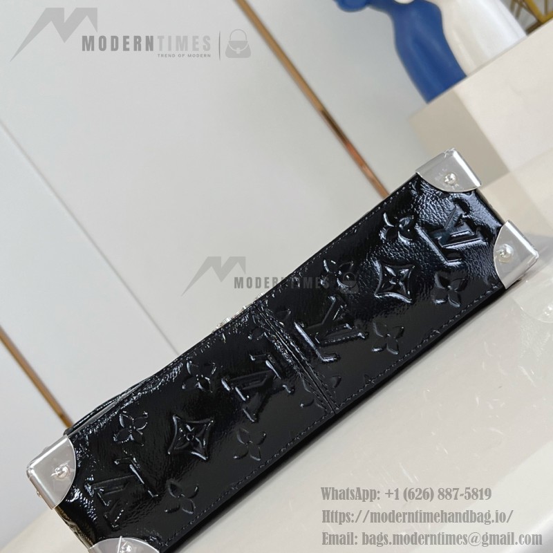 Louis Vuitton Trunkie M28137 Monogram Saga Bag with Distressed Leather, Metal Corners, and S-lock