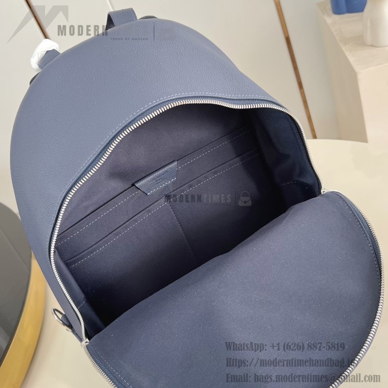 Louis Vuitton Discovery Work Backpack M26022 in Waxed Cowhide Leather with Padded Laptop Compartment and LV Logo