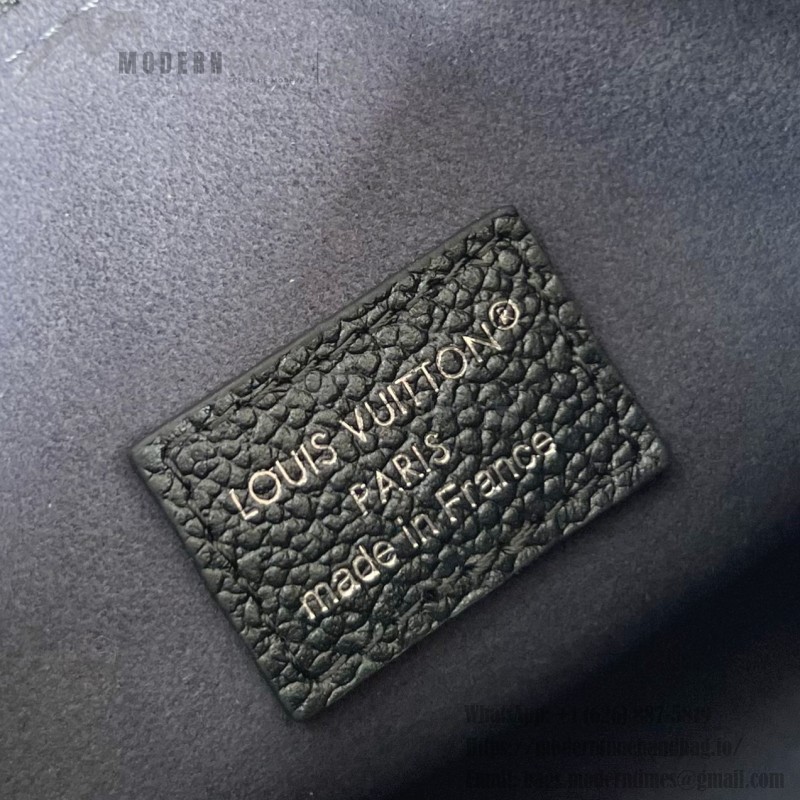 Louis Vuitton Nano Speedy M27107 in Monogram Empreinte Leather with Rolled Leather Handles and Lock Detail