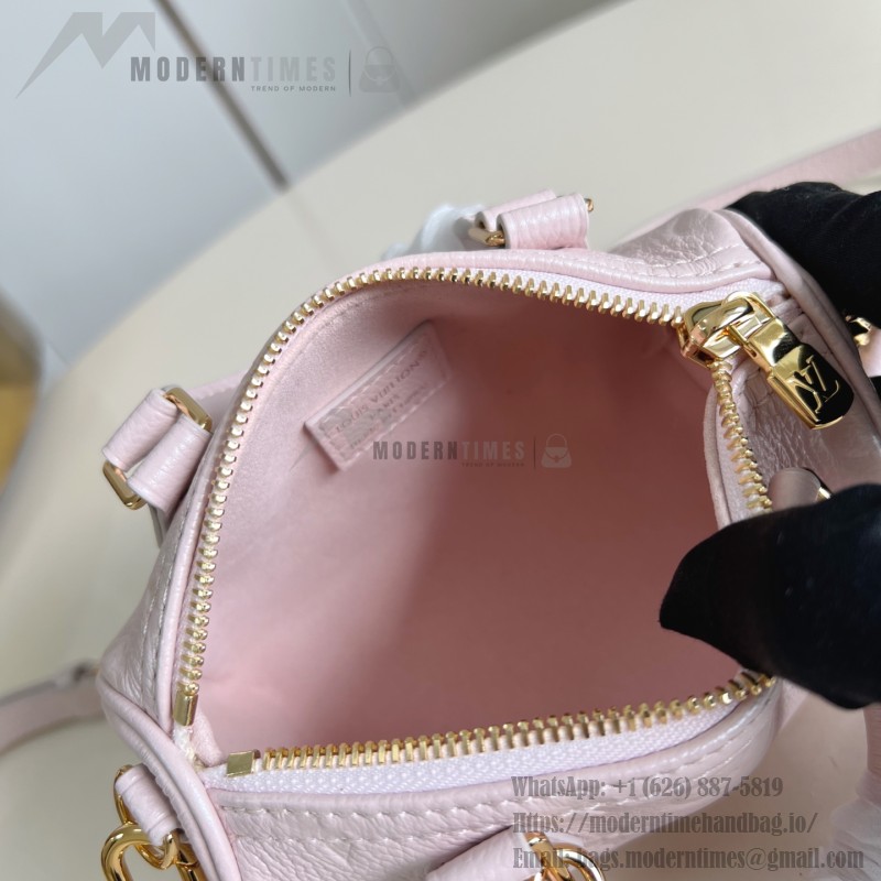 Louis Vuitton Nano Speedy M27107 in Monogram Empreinte Leather with Rolled Leather Handles and Lock Detail
