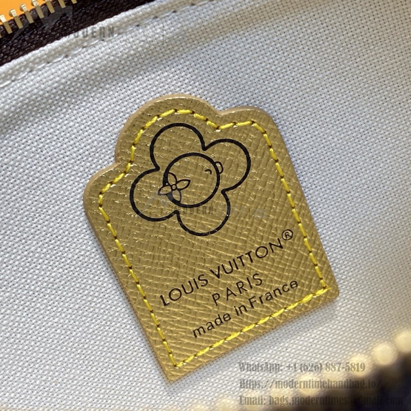 Louis Vuitton Mini Pochette Accessories M15328 with Vivienne Print, Monogram Canvas, and Chain Hook