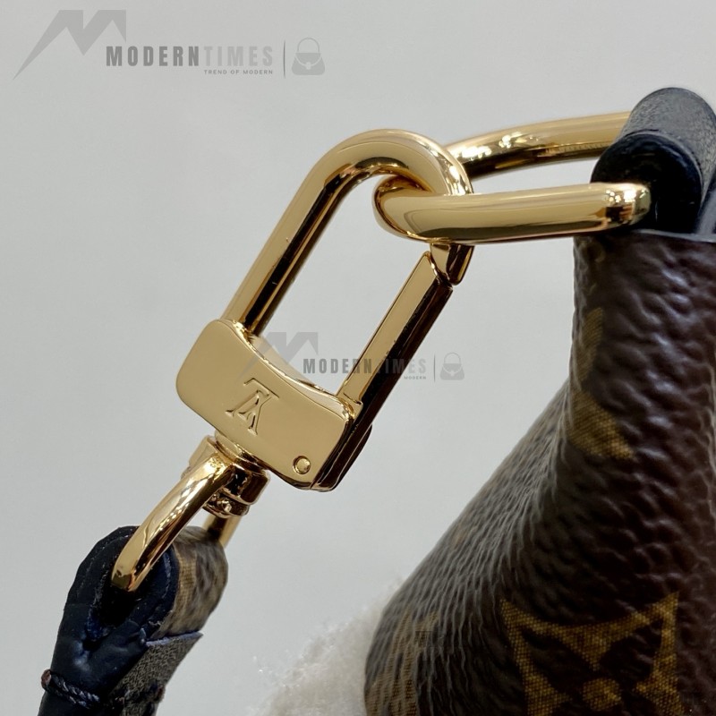 Louis Vuitton Pochette Mia M26245 in Wool with Monogram Canvas Trimmings and S-lock Magnetic Clasp