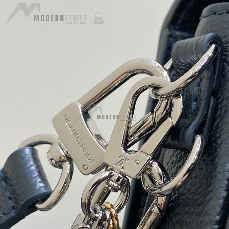 Louis Vuitton Pochette Métis East West M26456 in Monogram Empreinte with S-lock, Gradient Silk Print, and Chain Shoulder Strap