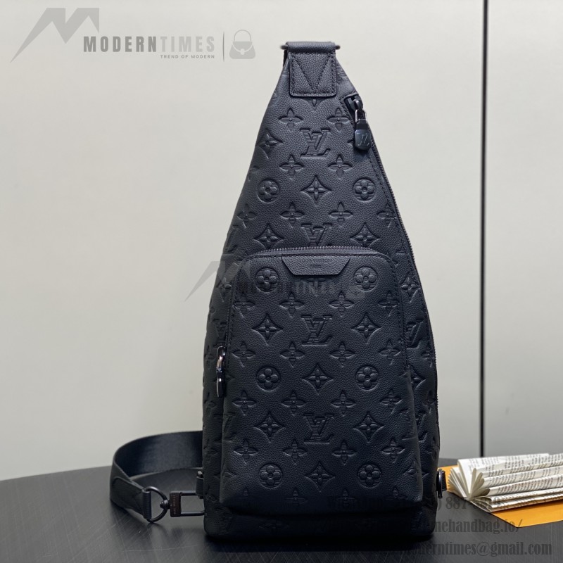 Louis Vuitton Duo Slingbag Black Monogram Shadow Leather
