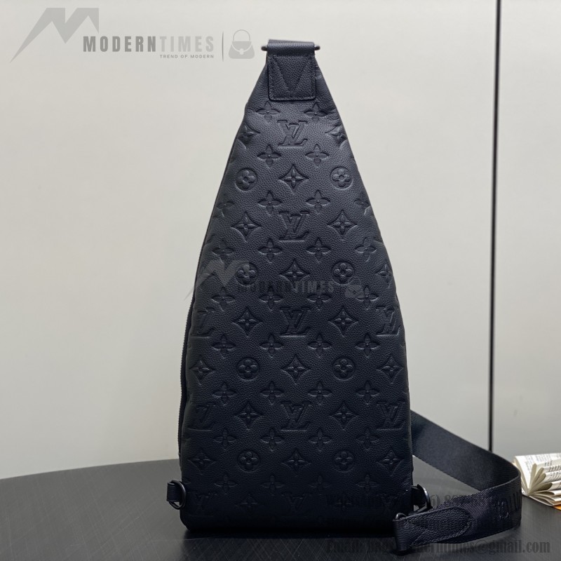 Louis Vuitton Duo Slingbag Black Monogram Shadow Leather