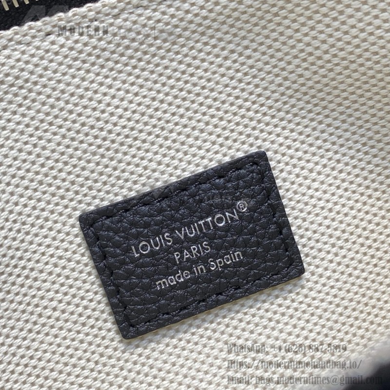 Louis Vuitton Verso Hobo Bag Black LV Touch Leather