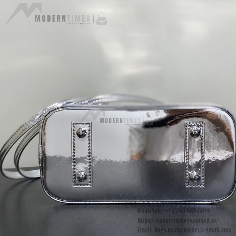 Louis Vuitton Alma BB Bag Gold Mirror Silver Patent Leather
