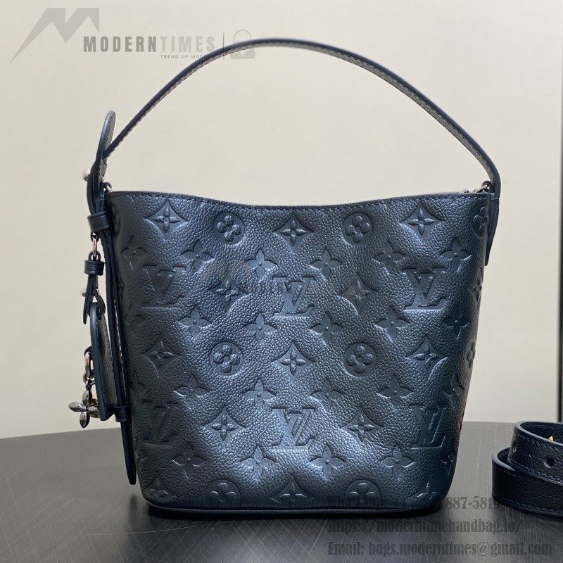 Louis Vuitton M26430 Pearl Blue All in BB Bucket Bag Front View