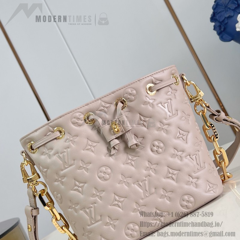 Louis Vuitton M26216 Black & M26530 Pink Coussin Bucket Bag Front View