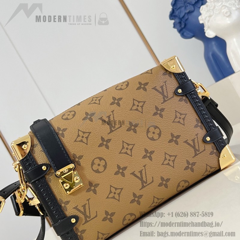 Louis Vuitton Side Trunk Small Handbag Monogram Reverse Canvas
