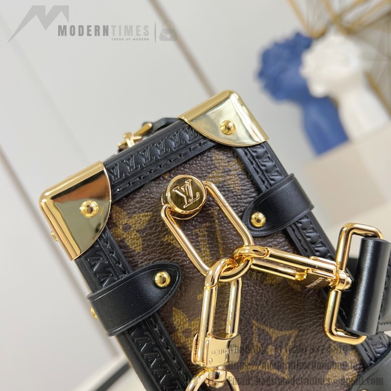 Louis Vuitton Side Trunk Small Handbag Monogram Reverse Canvas