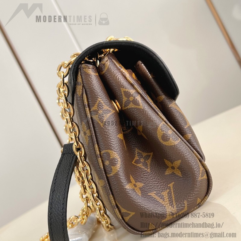 Louis Vuitton Saint Germain BB Handbag with Monogram Canvas and Gold Chain