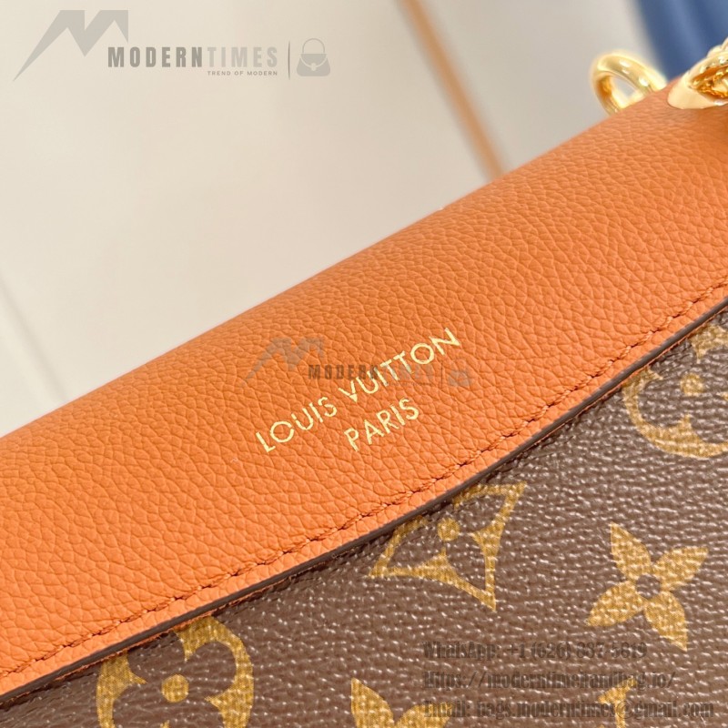 Louis Vuitton Saint Germain BB Handbag with Monogram Canvas and Gold Chain