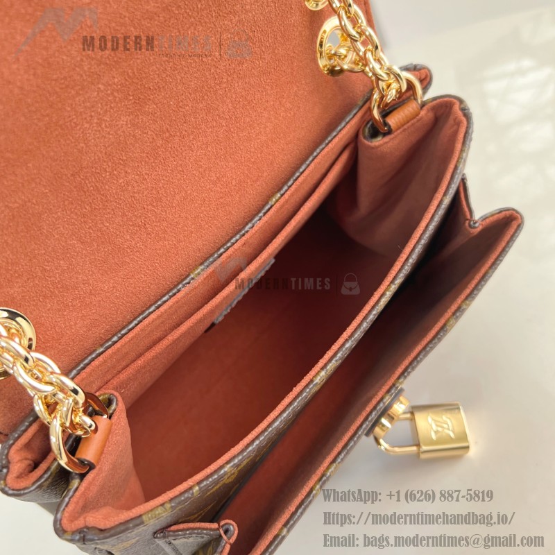 Louis Vuitton Saint Germain BB Handbag with Monogram Canvas and Gold Chain