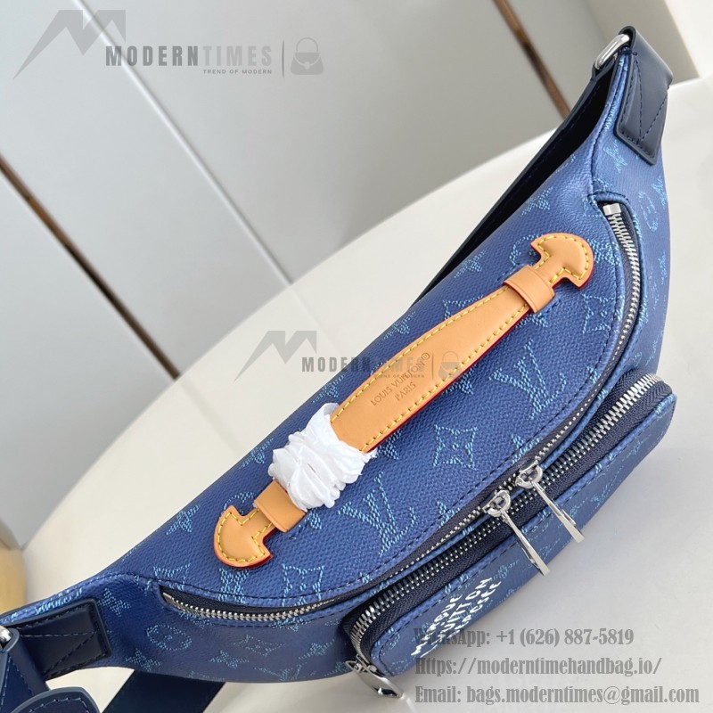 Louis Vuitton Rush Waist Bag M27152 Monogram Heritage White Blue