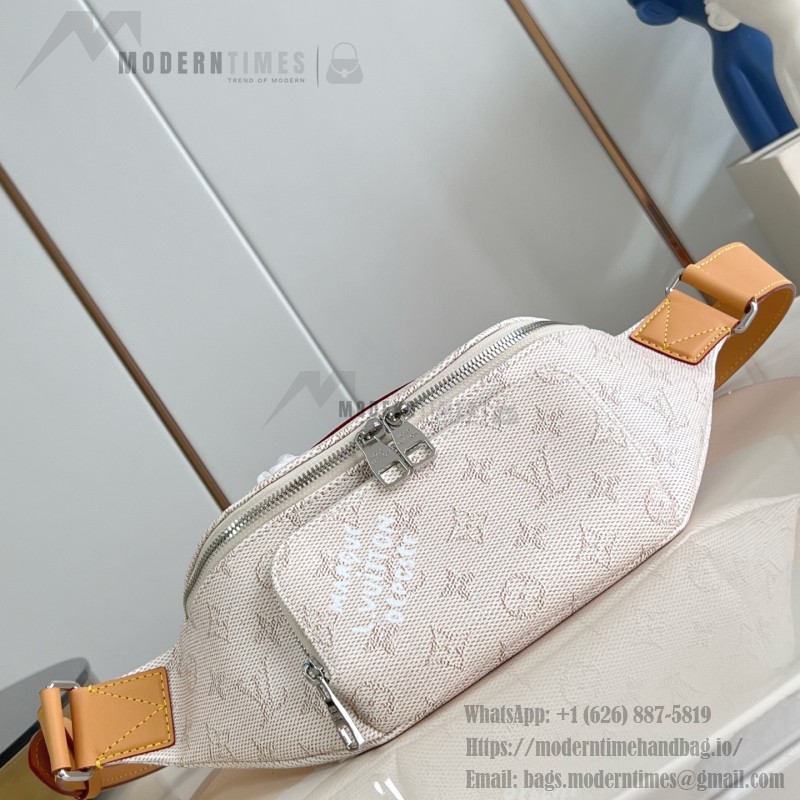Louis Vuitton Rush Waist Bag M27152 Monogram Heritage White Blue