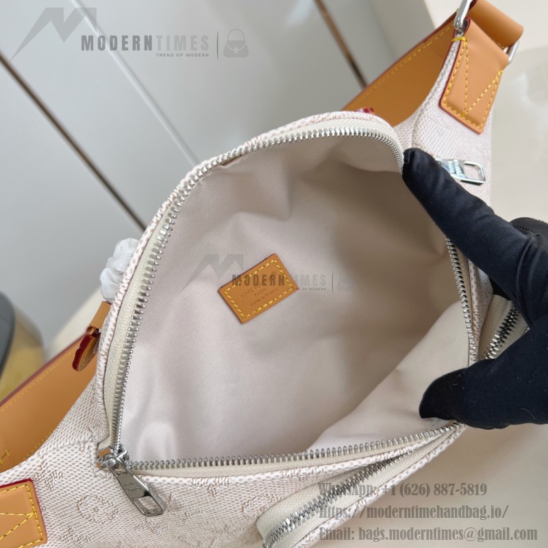 Louis Vuitton Rush Waist Bag M27152 Monogram Heritage White Blue