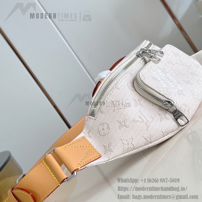 Louis Vuitton Rush Waist Bag M27152 Monogram Heritage White Blue