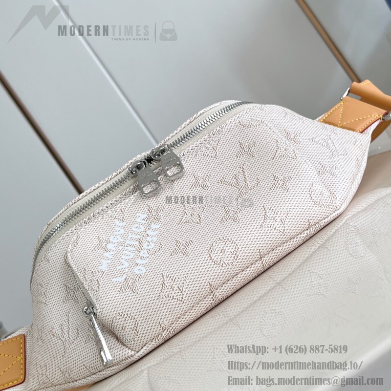 Louis Vuitton Rush Waist Bag M27152 Monogram Heritage White Blue