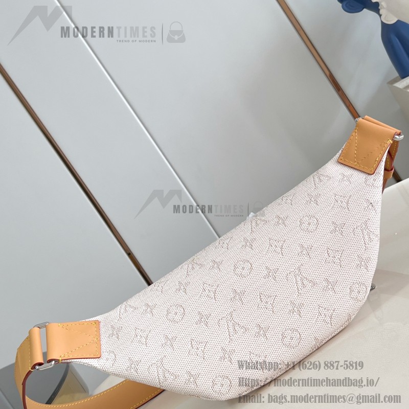 Louis Vuitton Rush Waist Bag M27152 Monogram Heritage White Blue