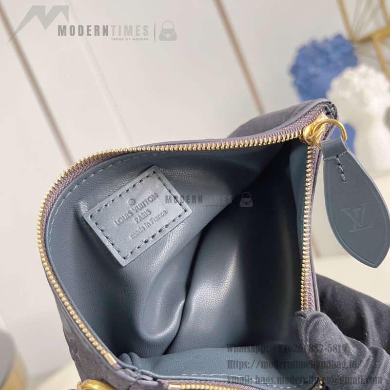 Louis Vuitton Speedy P9 Bandoulière 40 Handbag in Suede Leather with Monogram Floral and Silk Scarf