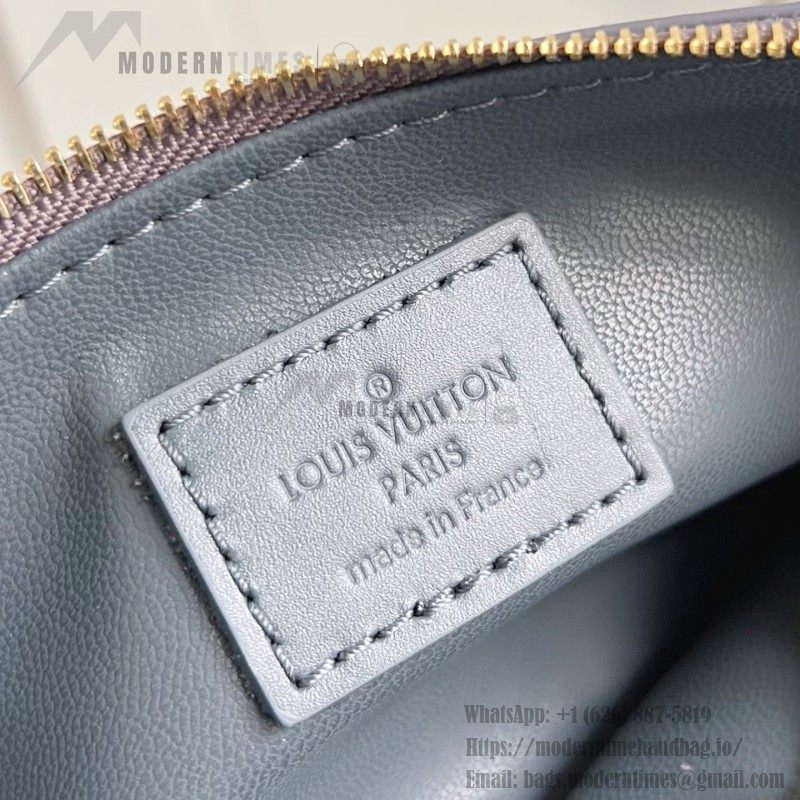 Louis Vuitton Speedy P9 Bandoulière 40 Handbag in Suede Leather with Monogram Floral and Silk Scarf
