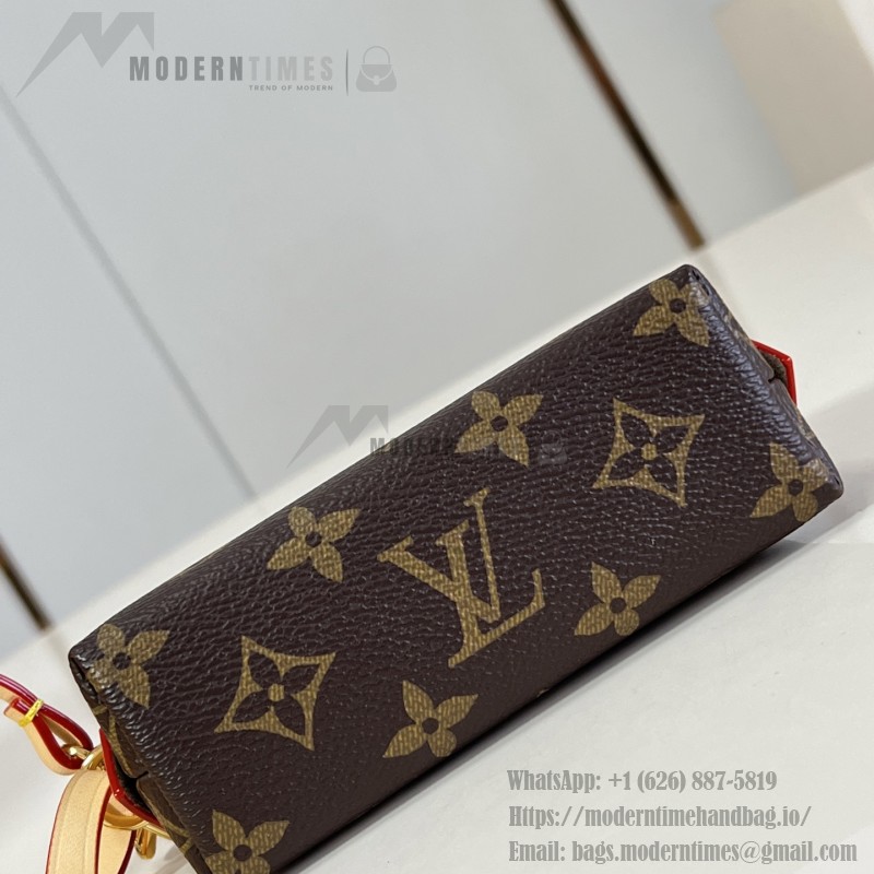 Louis Vuitton Cosmetic Coin Purse Monogram Canvas with Leather Trim