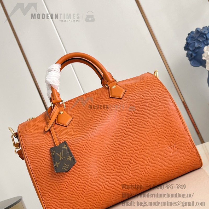 Louis Vuitton Speedy Soft 30 Epi Leather with Monogram Canvas Lining