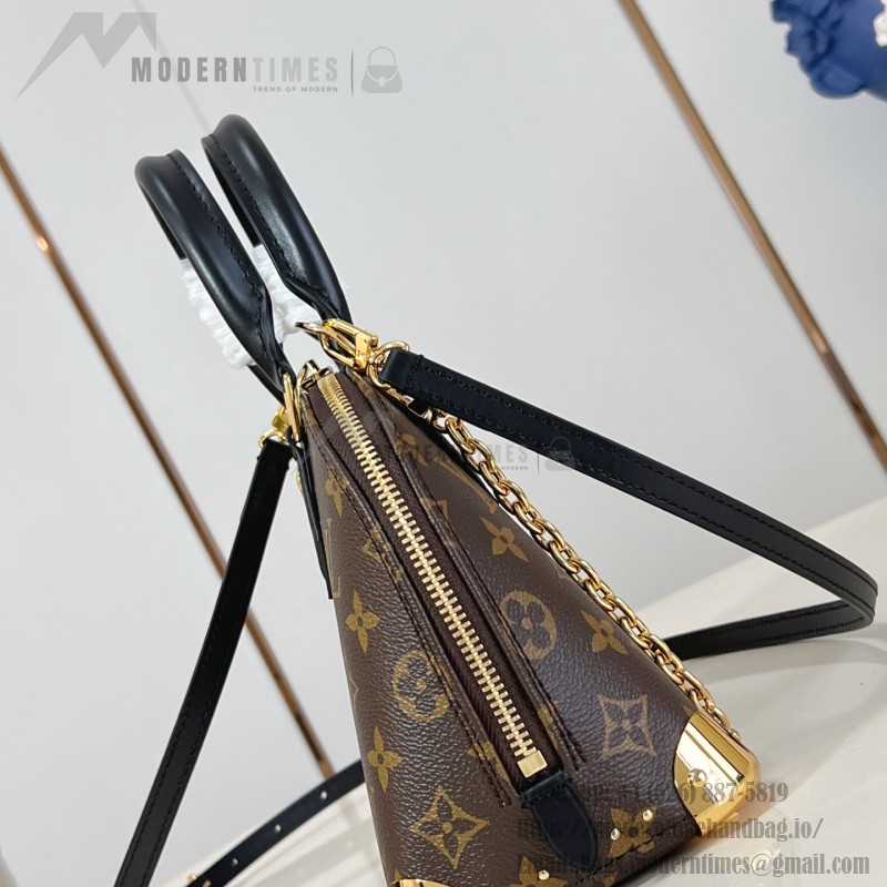 Louis Vuitton Alma BB Bag Monogram Canvas with Leather Trimmings and Metallic Corners