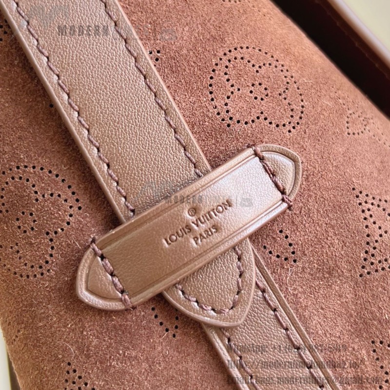 Louis Vuitton LV Ski CarryAll Small Handbag - Chocolate Suede Calf Leather