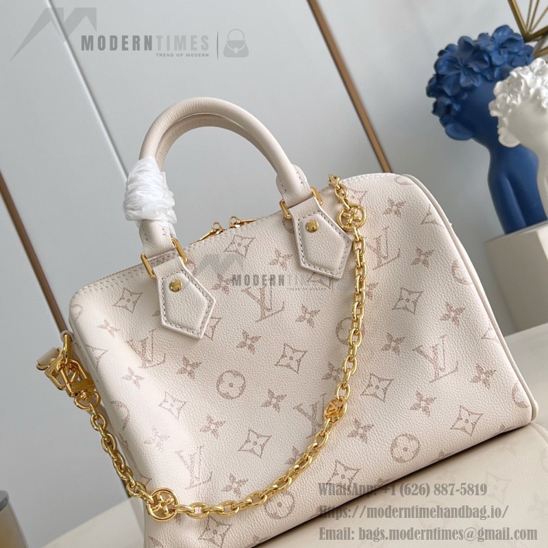 Louis Vuitton Speedy Bandoulière 25 Handbag – Monogram Floral Chain Strap