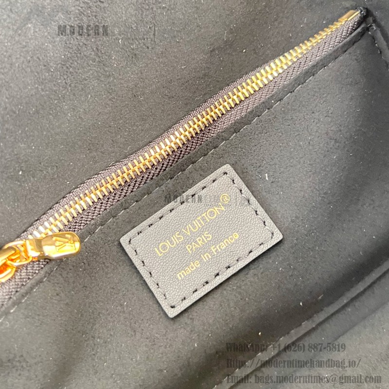 Louis Vuitton East West Trunkie M27266 Monogram Bag with White/Black Chain, Leather Lock and S-lock