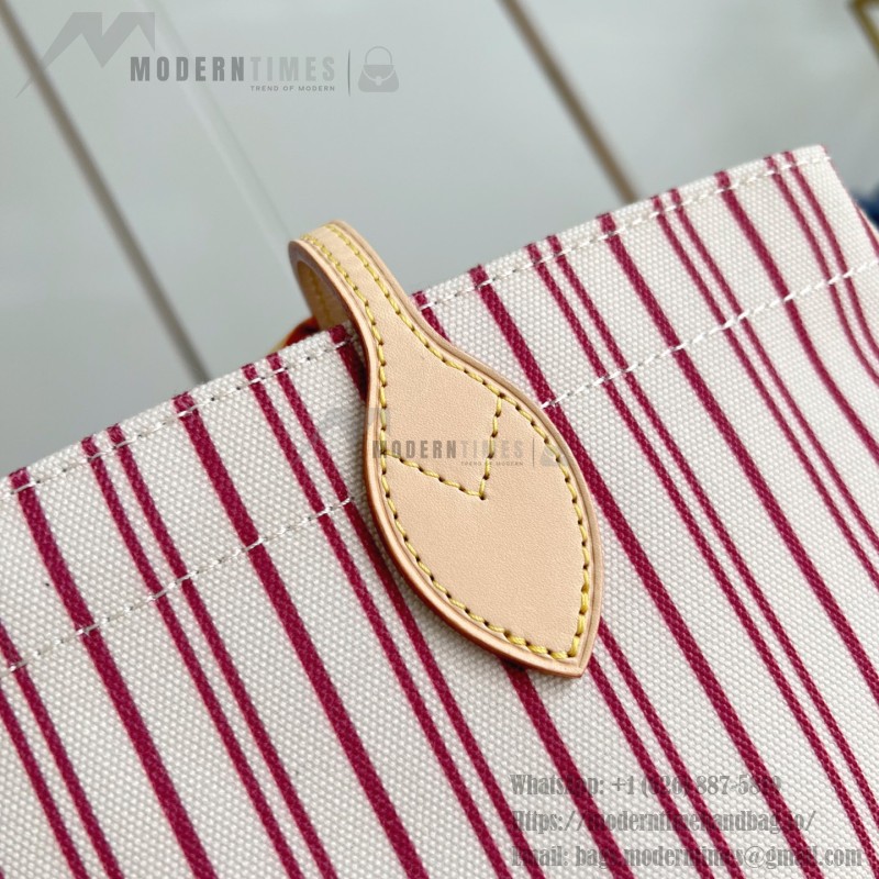 Louis Vuitton Carry It M15121 Cotton Canvas Bag with Hand-Drawn LV Label and Cat-Print Lining
