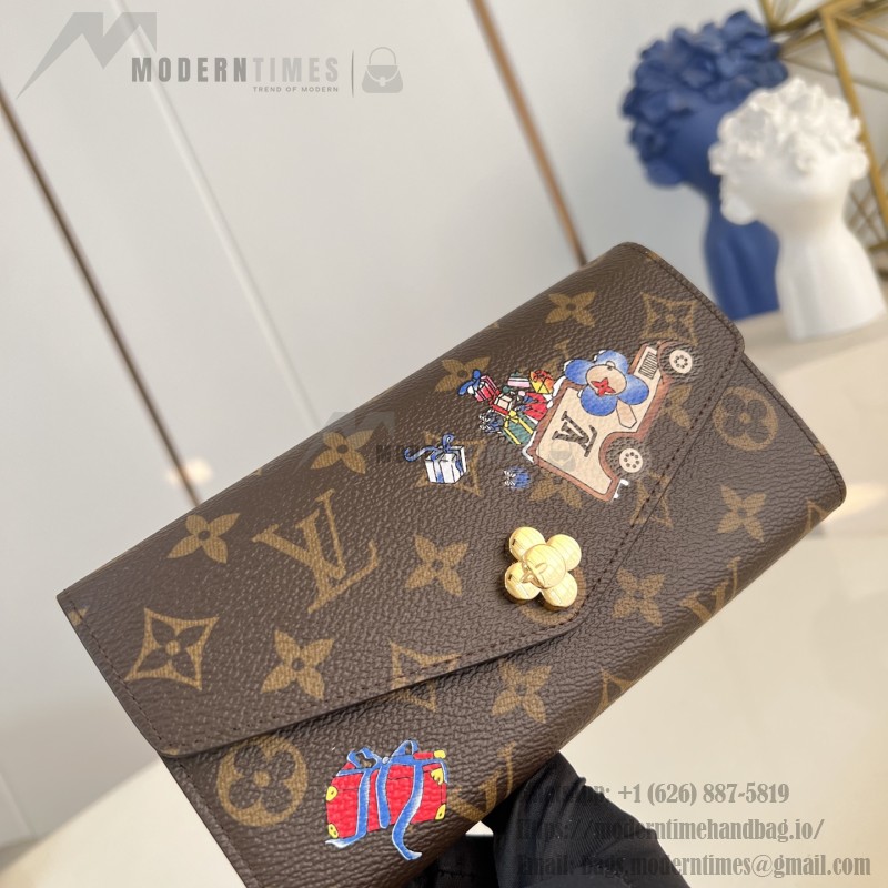 Louis Vuitton Vivienne Winter Holiday Sarah Wallet with Vivienne Button