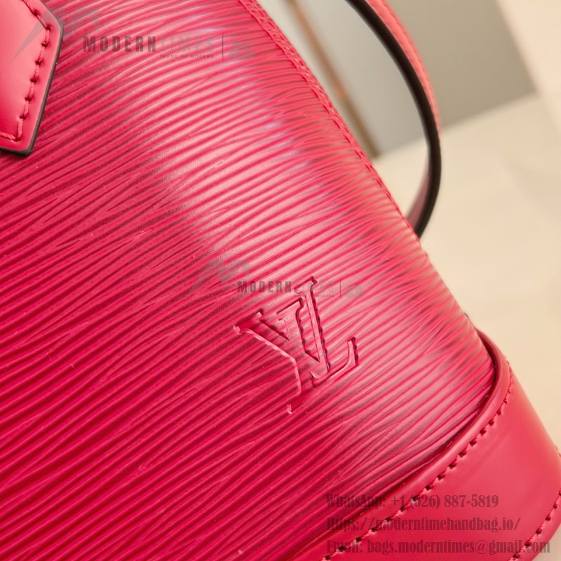 Louis Vuitton Alma BB Epi Leather Handbag with Monogram Jacquard Strap