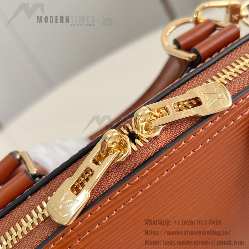 Louis Vuitton Alma BB Epi Leather Handbag with Monogram Jacquard Strap
