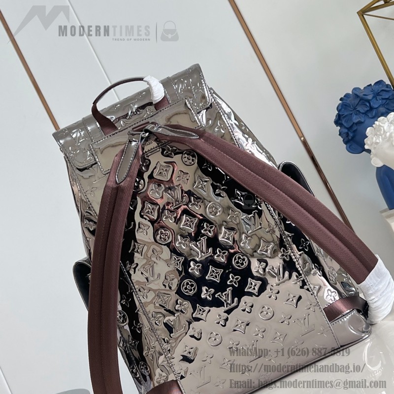 Louis Vuitton Christopher Medium Backpack with Monogram Miroir Coated Canvas