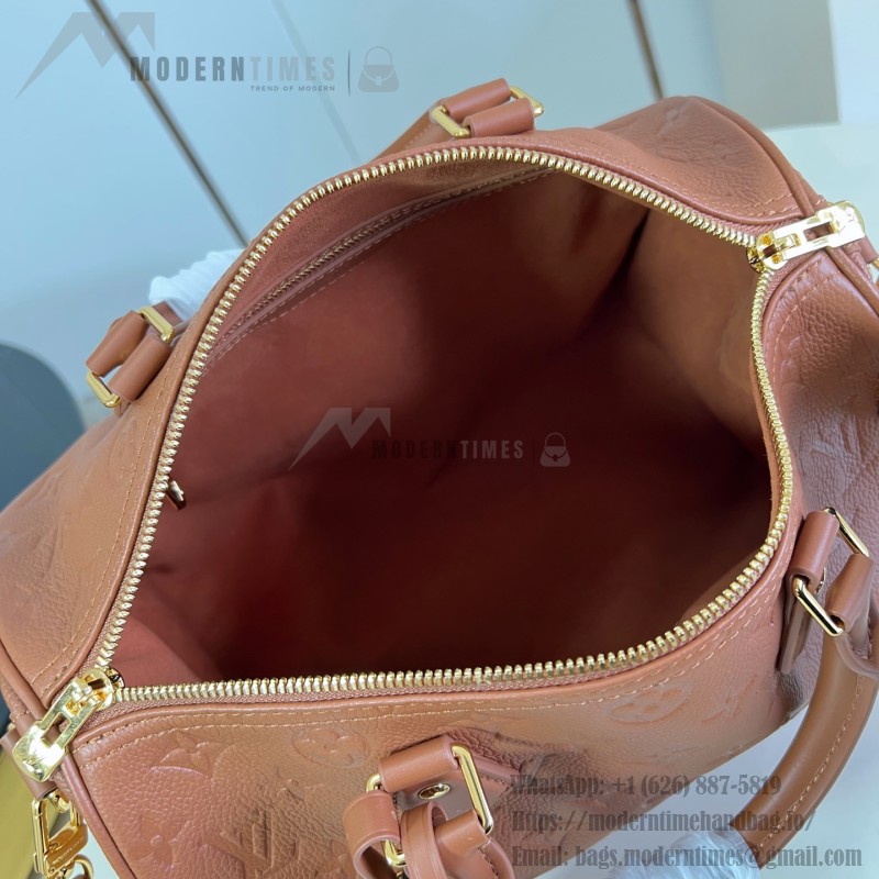 Louis Vuitton Speedy Soft 30 Handbag with Monogram Empreinte Leather and Suede Lining