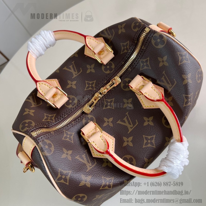 Louis Vuitton Speedy Bandoulière 25 Handbag with Monogram Canvas and Leather Handle
