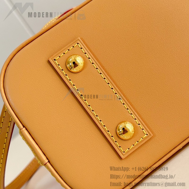 Louis Vuitton Alma BB Handbag with Damier Ebene Canvas and Toron Leather Handles