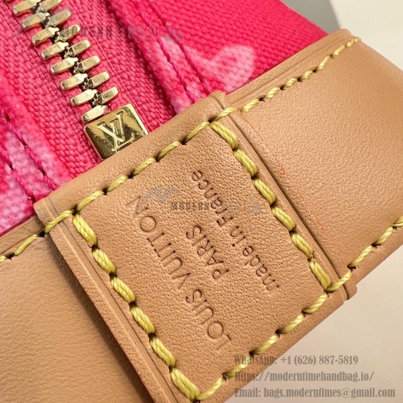 Louis Vuitton Alma BB Handbag with Damier Ebene Canvas and Toron Leather Handles
