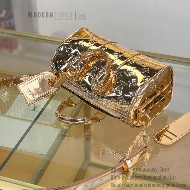 Louis Vuitton KEEPALL BANDOULIÈRE 25 M26903 Silver Gold Replica Handbag