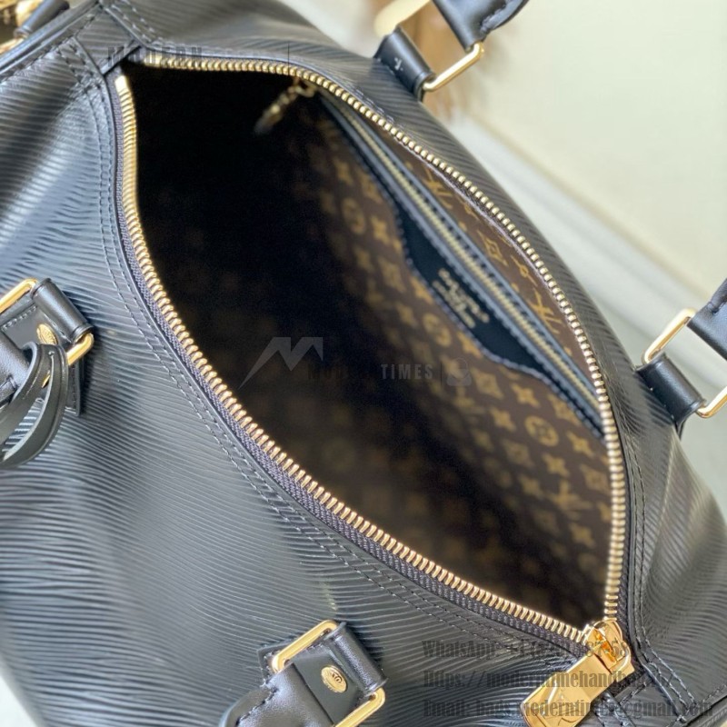 Louis Vuitton Speedy Bandoulière 30 M25915 Caramel / M25671 Black leather handbag